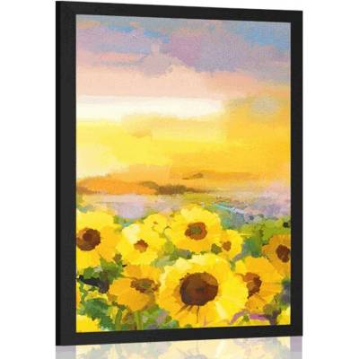 Plakát slunečnicové pole - 40x60 no frame