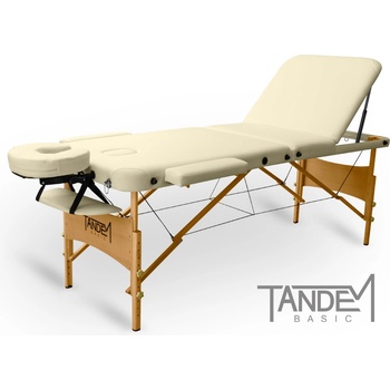 Tandem Skládací masážní stůl Basic-3 krémová 195 x 70 cm 5,3 kg