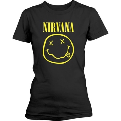 Nirvana Yellow Happy Face Black M Дамски Риза (NIRVTS04LB02)