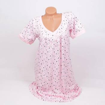 Image 1 of Розова нощница за бременни с малки сърчица