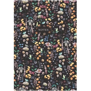 KALENDART 404 Намерени бележки C167N A5 Flowers Black бележник с цветни страници 26C167N-007 (26C167N-007)