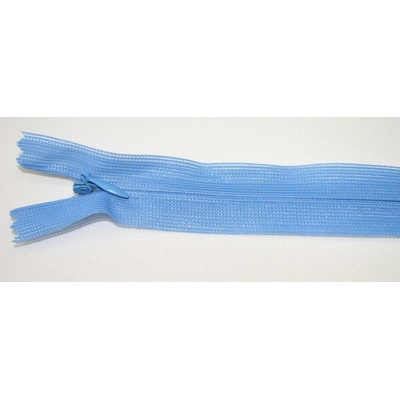 Zips krytý nedeliteľný 25cm modrá