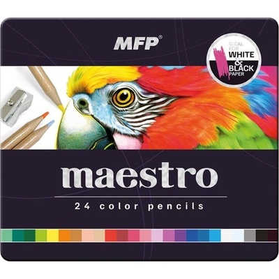 MFP 6300627 pastelky 24 ks kovová škatuľka