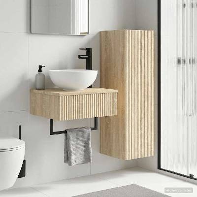 vidaXL Комплект мебели за баня 2 бр. Дъб сонома 33 x 34, 5 x 100 см (3406095)