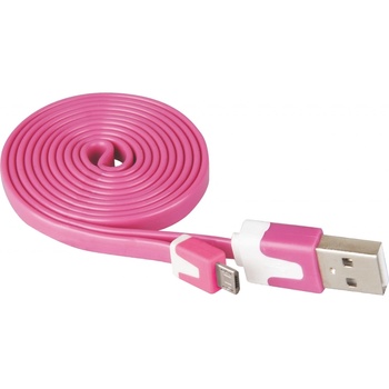 Emos SM7001P USB 2.0 A/M - micro B/M, 1m, růžový