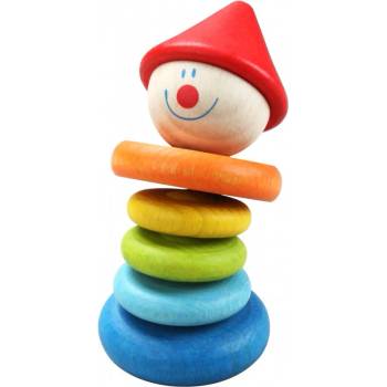 Image 1 of Classic World Дървена дрънкалка за бебета Classic World - Клоун (3059)