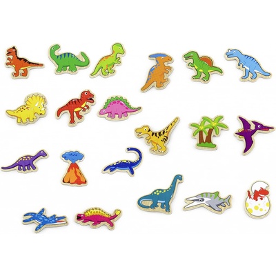 Viga drevené magnetky Dinosaurus 20 ks