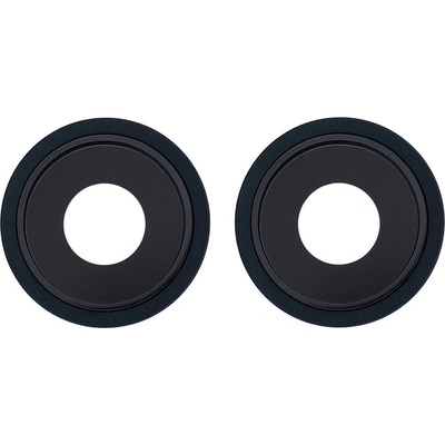 iPhone 13, 13 mini - náhradní sklo zadní kamery s rámem (Black)