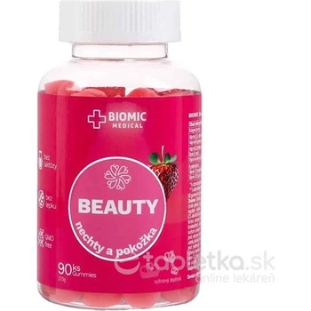 Biomic Beauty Gummies Nechty a pokožka 90 želé pastiliek jahoda