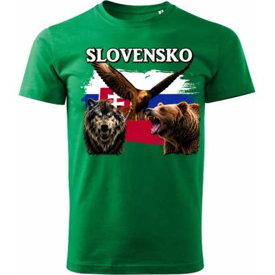 Maverprint tričko Slovensko sila prírody Zelená