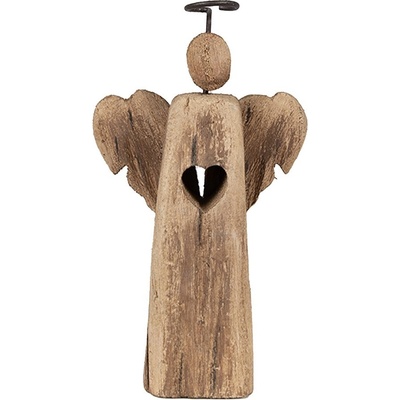 Dekorace dřevěný anděl Antique se srdíčkem 13*5*22 cm Clayre & Eef – Hledejceny.cz