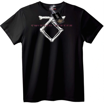 NOONEBRAND Тениска Twisted Sister със скелет - XS, Black