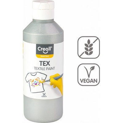 Creall Tex textilní barva 250 ml stříbrná
