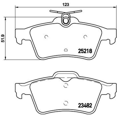 BREMBO Sada brzdových platničiek kotúčovej brzdy P61110