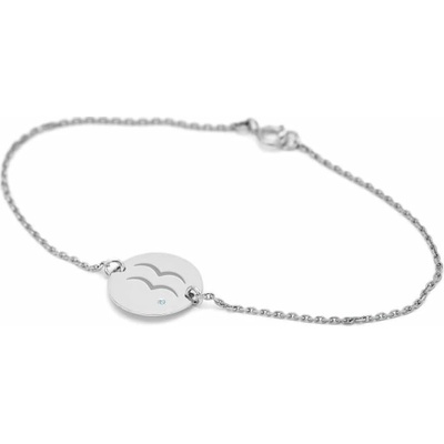 Eppi zlatý se znamením a akvamarínem Vodnář BR35412