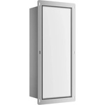 BALNEO Вградена ниша за WC четка Balneo Wall Box S, неръждаема стомана, ляво отваряне, бяло, 54 см (B0401070504-01)