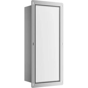 BALNEO Вградена ниша за WC четка Balneo Wall Box S, неръждаема стомана, ляво отваряне, бяло, 54 см (B0401070504-01)