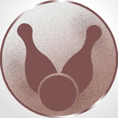 D1-A13/B Emblém pr.25mm bowling kolky bronzový