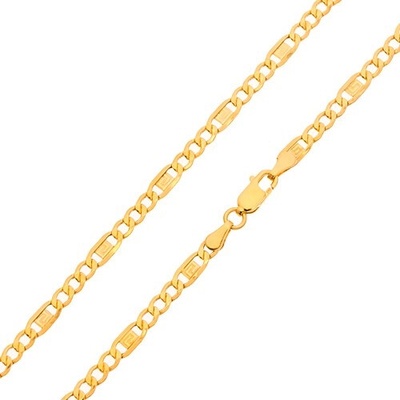Šperky eshop 14K zlatý řetízek pánský, řecký klíč S3GG26.35