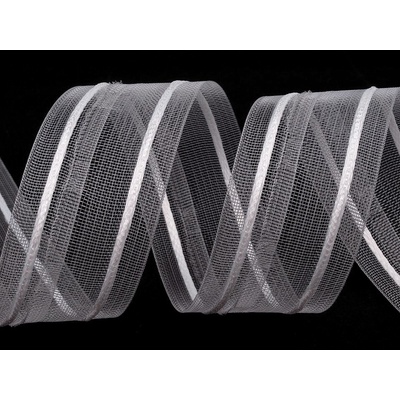 Záclonovka šíře 40 mm tužkové řasení, střední, transparent – Zboží Dáma