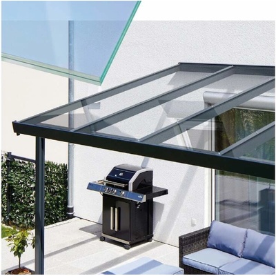 Gutta Terrassendach Premium, 4,102 x 3,06 m antracit, VSG sklo 10 mm