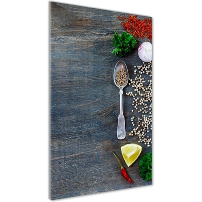 Vertikálny fotoobraz na skle Korenie a bylinky 50x100 cm