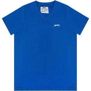 Slazenger Детска тениска Slazenger V Neck T Shirt Junior Boys - Royal Blue