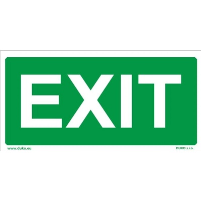 DUKO EXIT Formát: 200 x 100 mm, Materiál: samolepící vinylová fólie