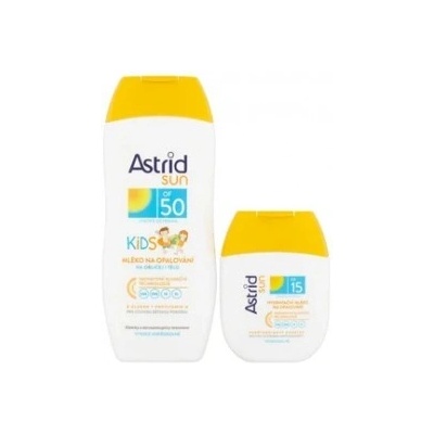 Astrid Sun Kids mléko na opalování SPF50 200 ml + hydratační mléko na opalování SPF15 80 ml dárková sada