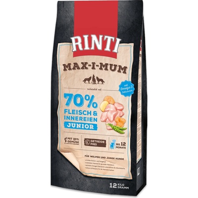 RINTI 2x12кг Junior Max-i-mum RINTI, суха храна за кучета - с пиле