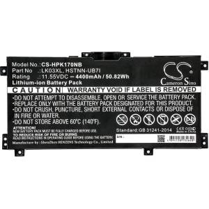 Cameron Sino Батерия за лаптоп HP Envy 17-AE010NC, Envy X360 15-BP008UR HSTNN-UB71 LiIon 11.55V 4400 mAh CAMERON SINO (CS-HPK170NB) - Allstore