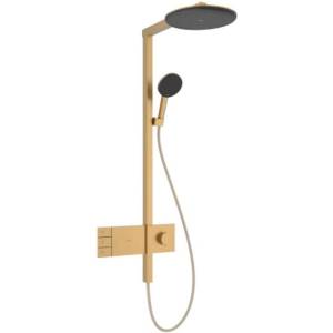 Hansgrohe Raindance Alive S - Душ комплект с термостат, диаметър 30 cm, 3 струи, EcoSmart, четкан бронз 24596140 (24596140)