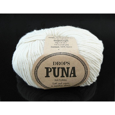 Příze DROPS Puna natural 01 - smetanová