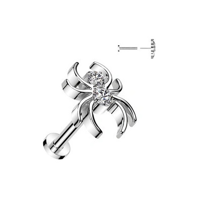 Šperky4U piercing do brady PUSH IN labreta titan TIT1377-1208