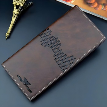 HARAHU Мъжко портмоне Daiqisi PE-35449 - Тъмно кафяво KP35449 (PE-35449)