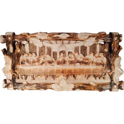 Dřevěný obraz "poslední večeře" 120 x 58 cm