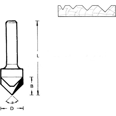 HIKOKI DRÁŽKOVACIA FRÉZA TVARU V 754018