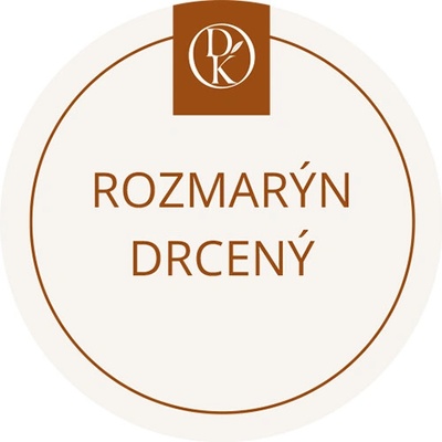 Davídkovo koření Etiketa Rozmarýn drcený béžová průměr 4,5 cm 1 ks