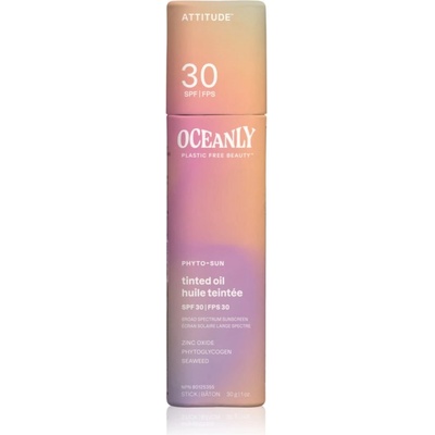 ATTITUDE Oceanly Plastic Free Beauty подхранващо масло да уеднакви цвета на кожата SPF 30 30 гр