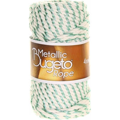 Bugeto Metallic Rope 4 mm bílá se zelenou 02