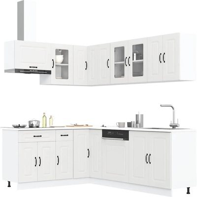 vidaXL Комплект кухненски шкафове от 11 части Kalmar, инженерно дърво (3314881)