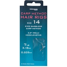 Drennan 8ks Hotový Náväzec Carp Method Hair Rigs Barbless Veľ. 16 6lb