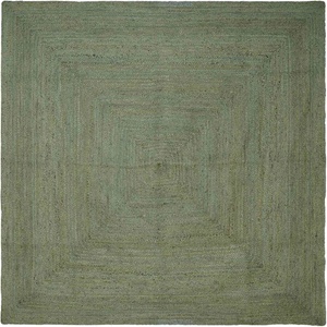 vidaXL Килим за площ Маслиненозелено 300 x 300 cm юта (42010465)