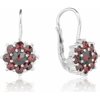 Český Granát Jan Kos jewellery stříbrné náušnice 32108621