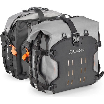 AV07 K´RUGGED voděodolné šedé boční brašny KAPPA