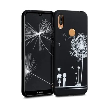 Image 1 of kwmobile Калъф с дизайн глухарчета за Huawei Y6 (2019) - черен