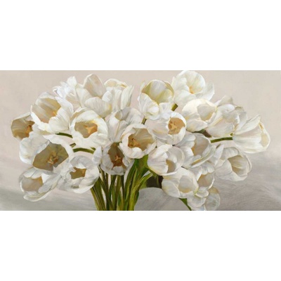 Bílé tulipány plátno 1 120x60