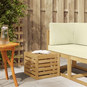 vidaXL Комплект дивани за открито Бяло 35 x 38 x 37 см (901679)