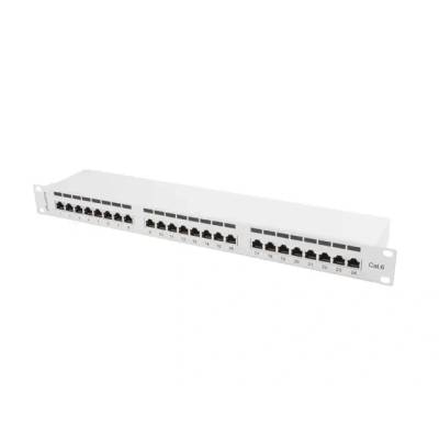 Lanberg Пач панел, Lanberg patch panel 24 port 1U CAT. 6 shielded, grey (PPS6-1024-S)