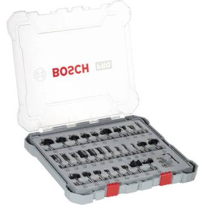 BOSCH 2607017475 / Smíšená sada tvarových fréz s vřetenem 8 mm / 30 ks (2607017475)